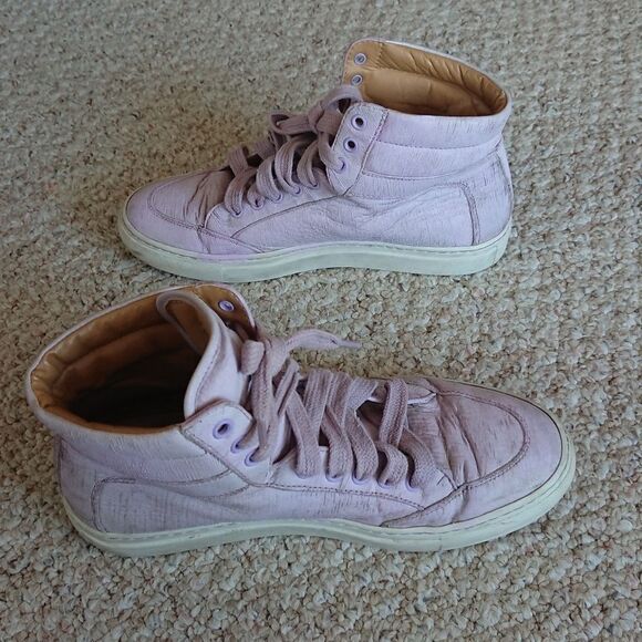 Koio Italy High-Top leather Sneakers in Light Purple size 38 - Picture 3 of 12